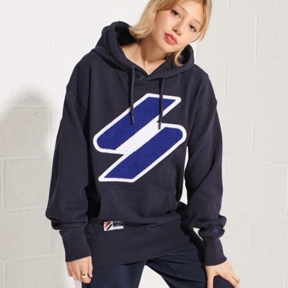 Super Dry Code Logo Hoodie - Picture 1 of 3